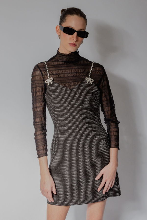 NKC Sutton Mini Dress - Black Diamond