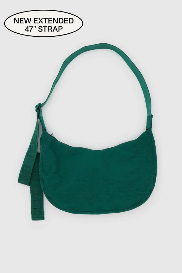 BAGGU Medium Nylon Crescent Bag - Digital Denim