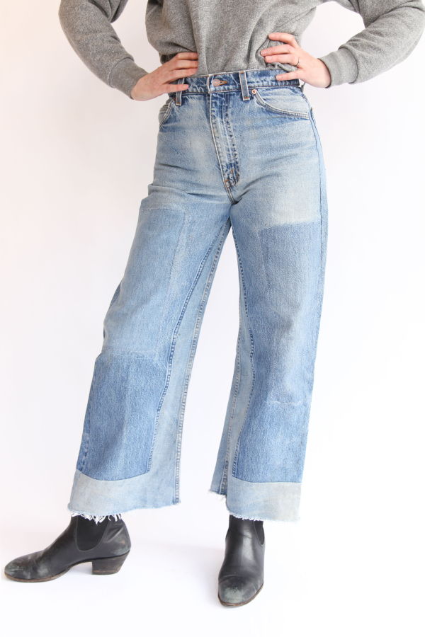 B Sides Reworked Culotte Jeans - Indigo
