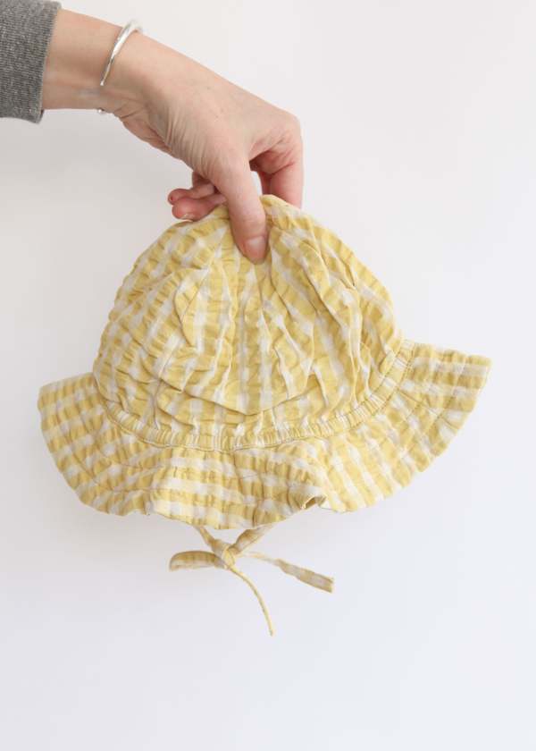 Serendipity Organics Sun Hat Hat - Lemon Checks