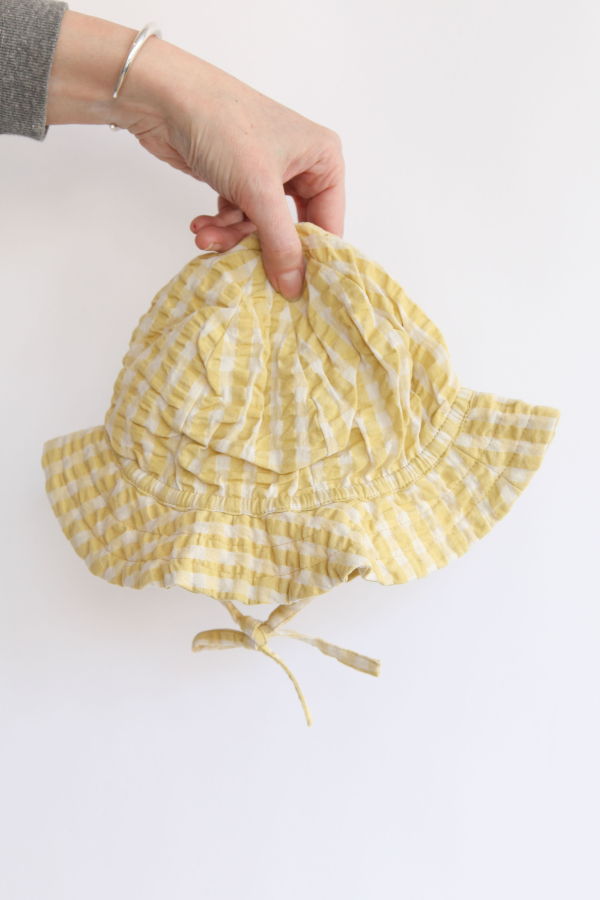 Serendipity Organics Sun Hat Hat - Lemon Checks