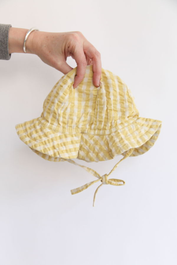 Serendipity Organics Sun Hat Hat - Lemon Checks