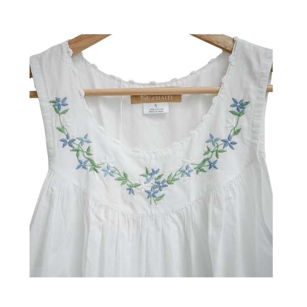 Maison d'Haiti Blue Garland Nightgown