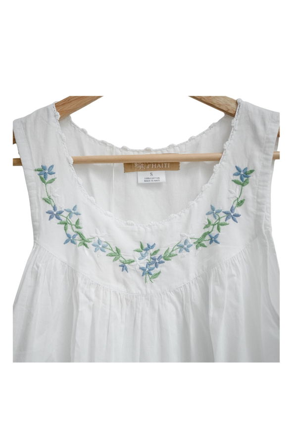 Maison d'Haiti Blue Garland Nightgown