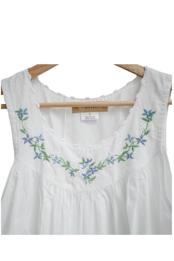 Maison d'Haiti Blue Garland Nightgown