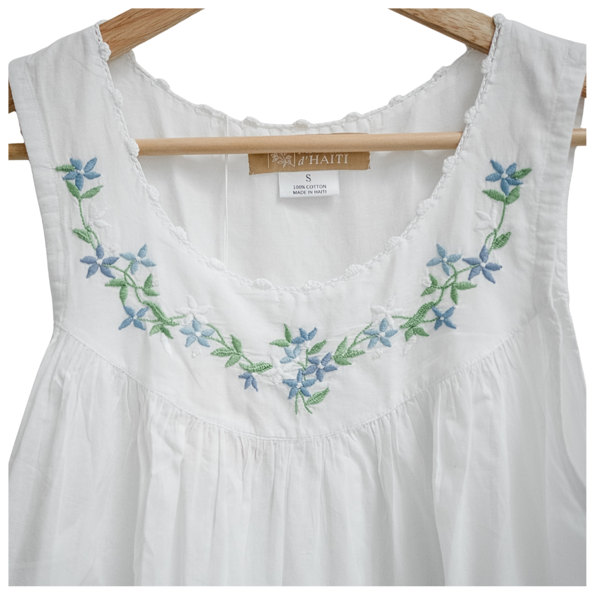 Maison d'Haiti Blue Garland Nightgown - Image 2 of 6