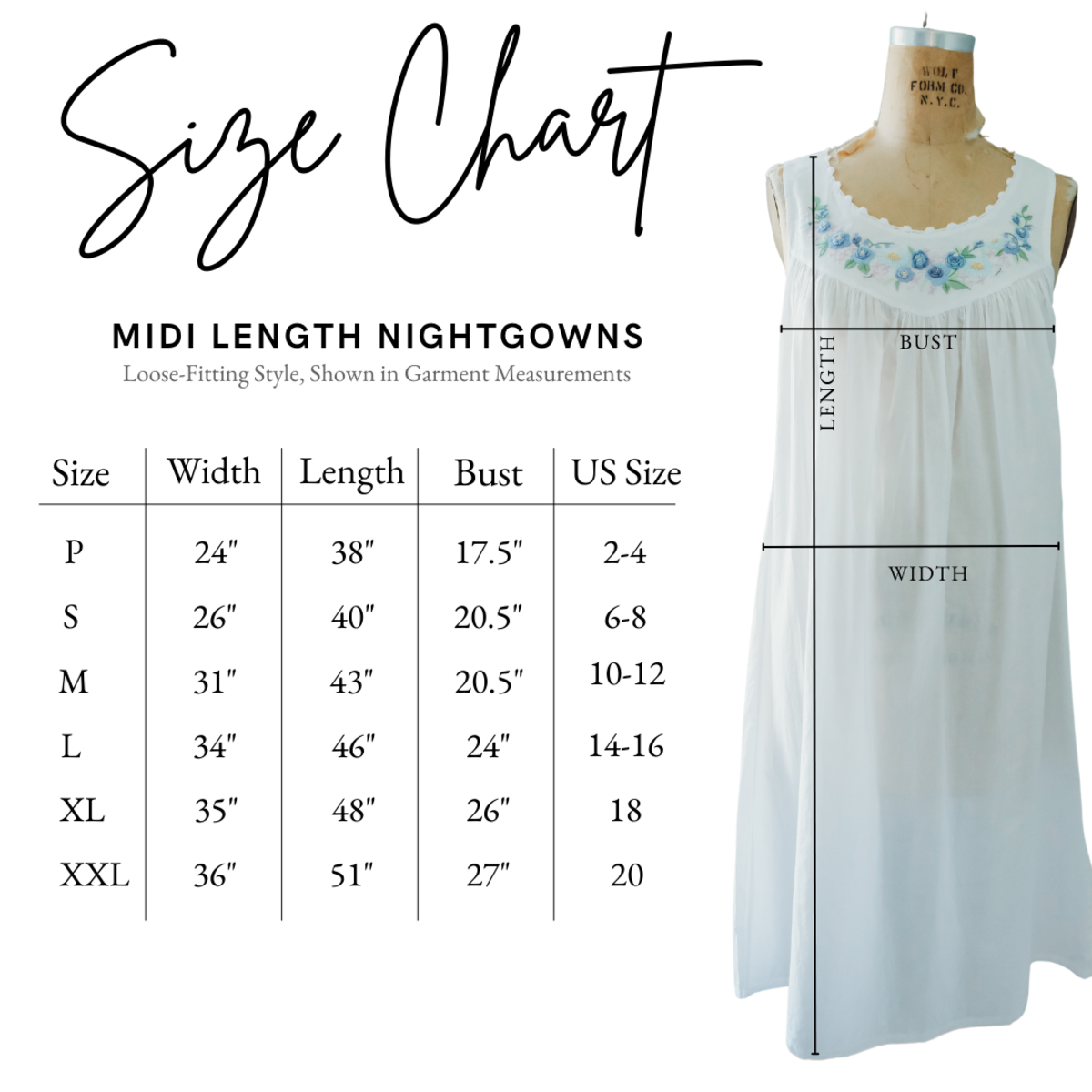 Maison d'Haiti Blue Garland Nightgown - Image 5 of 6