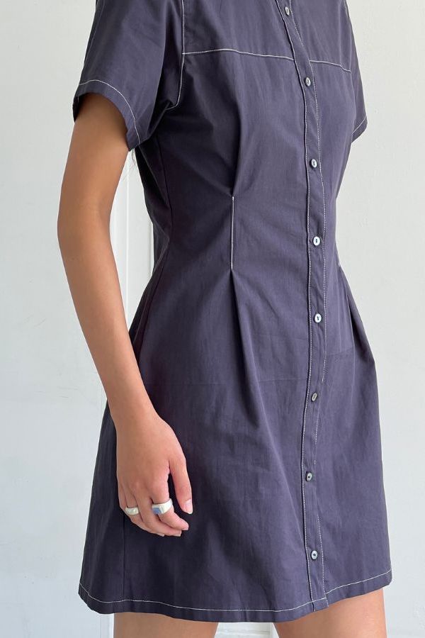 A Bronze Age Sloane Dress - Navy Twill