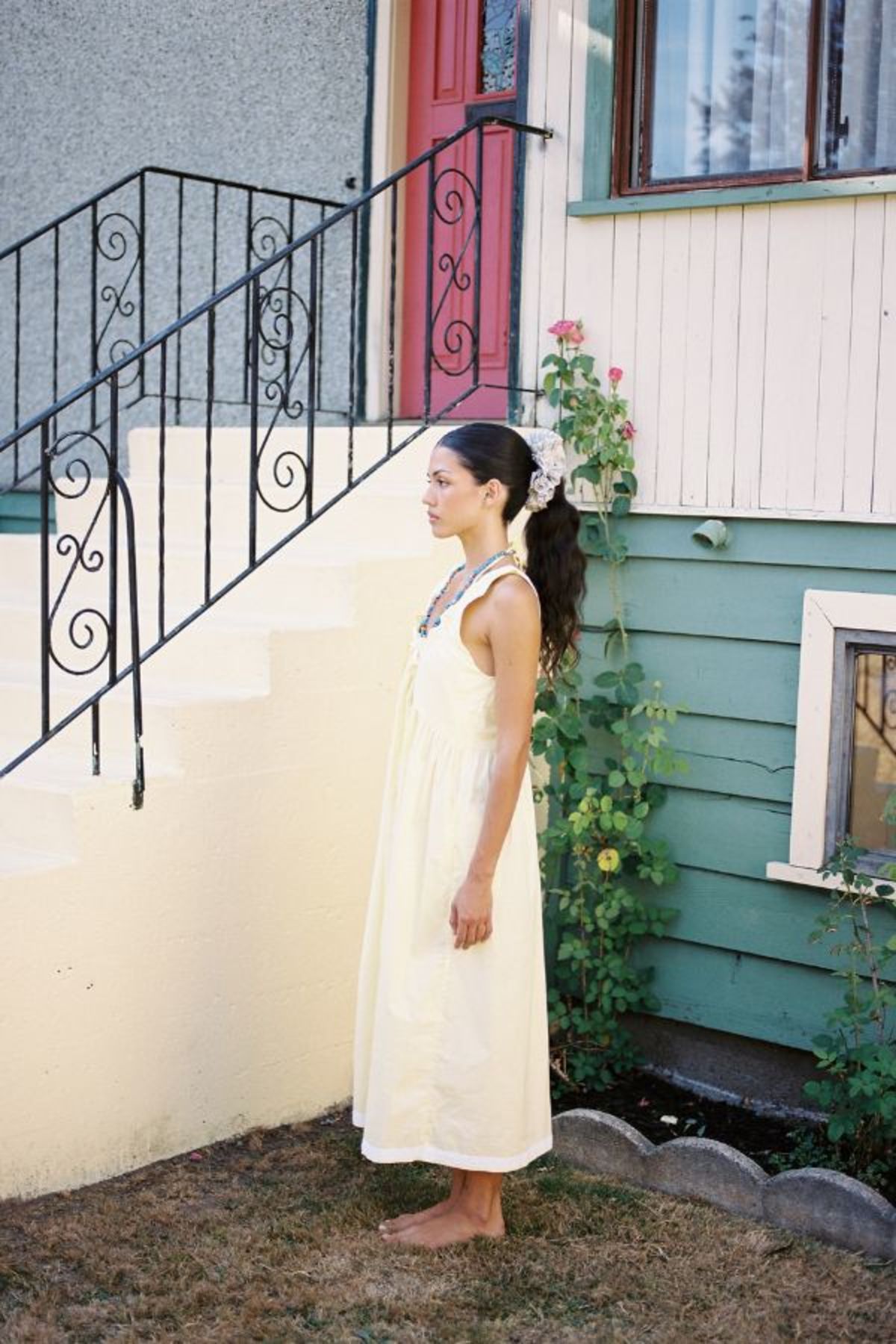 A Bronze Age Valley Dress - Sol Yellow / Cluny Lace - Image 3 of 3