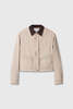 TONYWACK Cropped Work Jacket - Washed Beige - Thumbnail 1