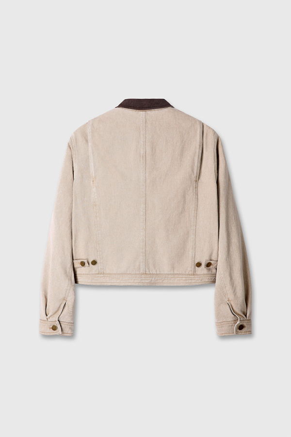 TONYWACK Cropped Work Jacket - Washed Beige