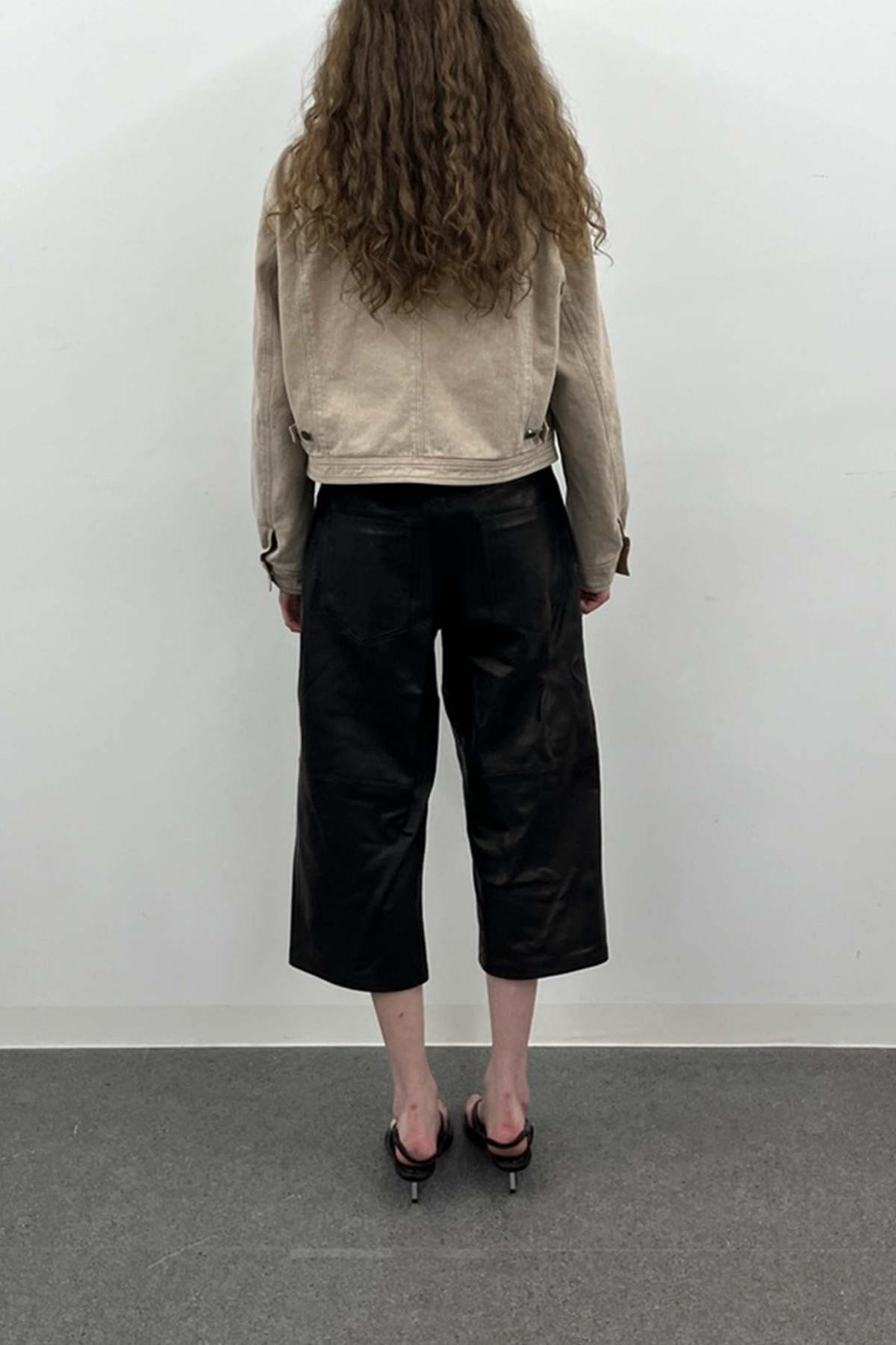 TONYWACK Cropped Work Jacket - Washed Beige - Image 5 of 6