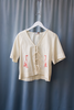 KIDS Bobo Choses Embroidery Tied Blouse Top - Off White - Thumbnail 1