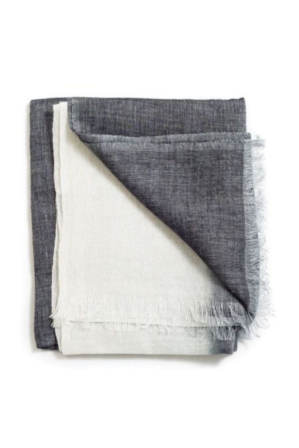 Variously Granite Black White Ombre Scarf - Granite