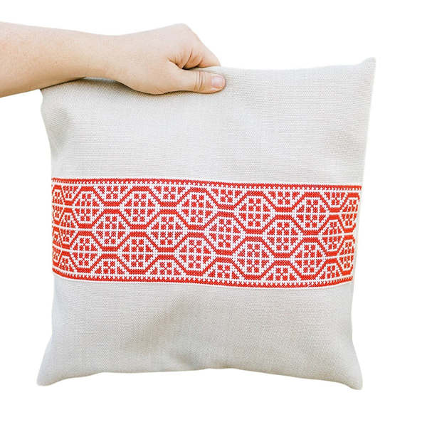 Darzah Palestinian Red Pillow Cover