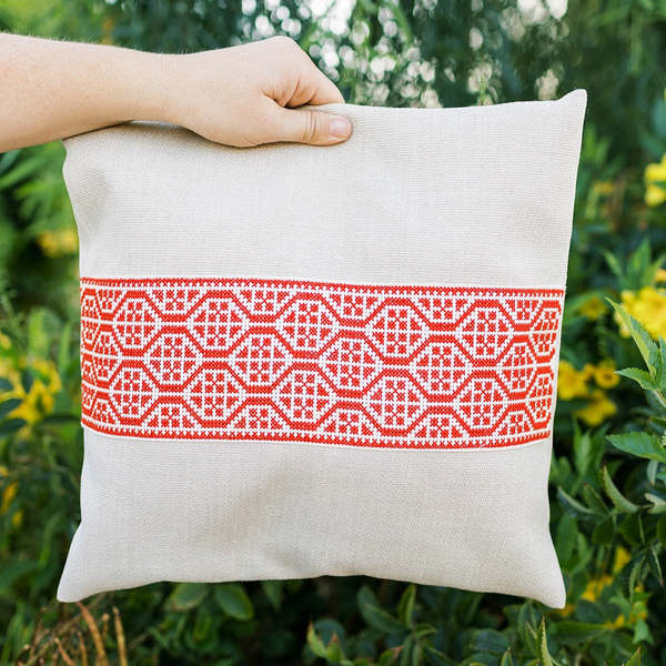 Darzah Palestinian Red Pillow Cover
