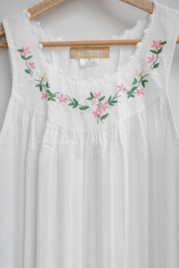Maison d'Haiti Pink Garland Nightgown