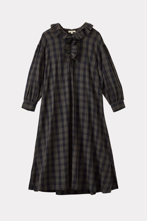 Caramel Frill Collar Dress