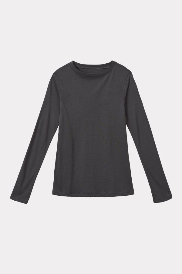 Caramel LONG SLEEVE T SHIRT - CHARCOAL