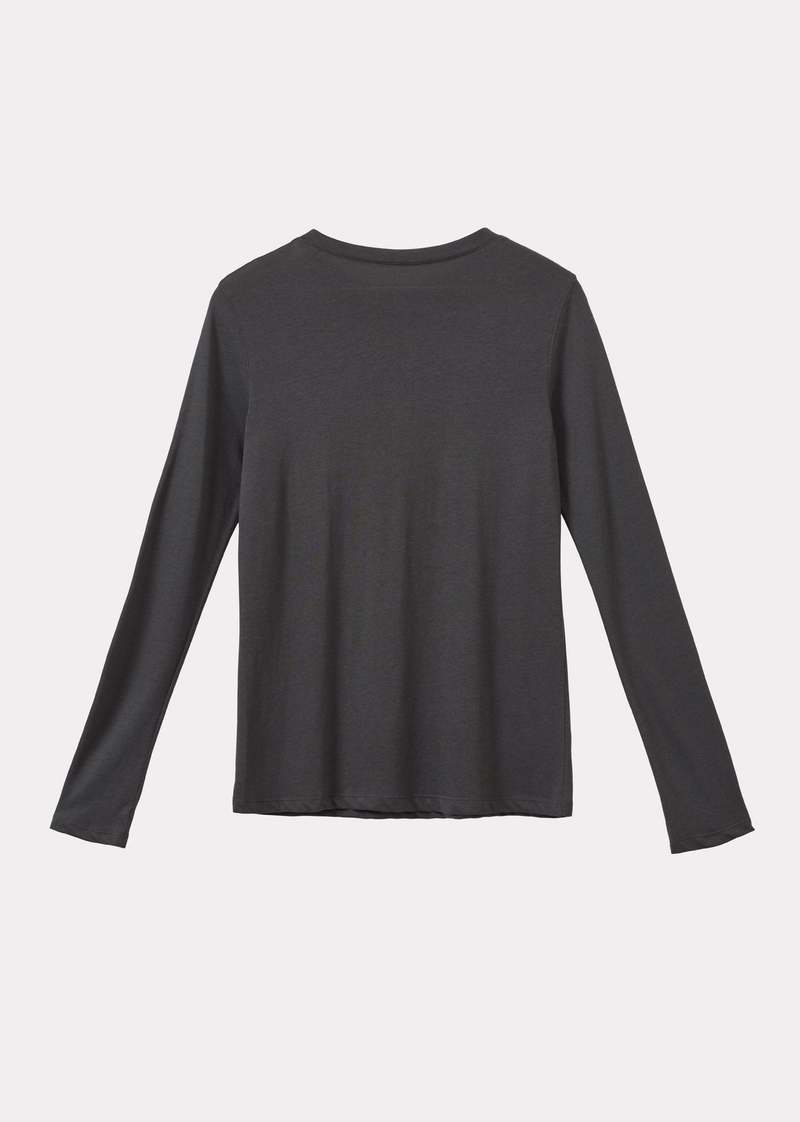 Caramel LONG SLEEVE T SHIRT - CHARCOAL