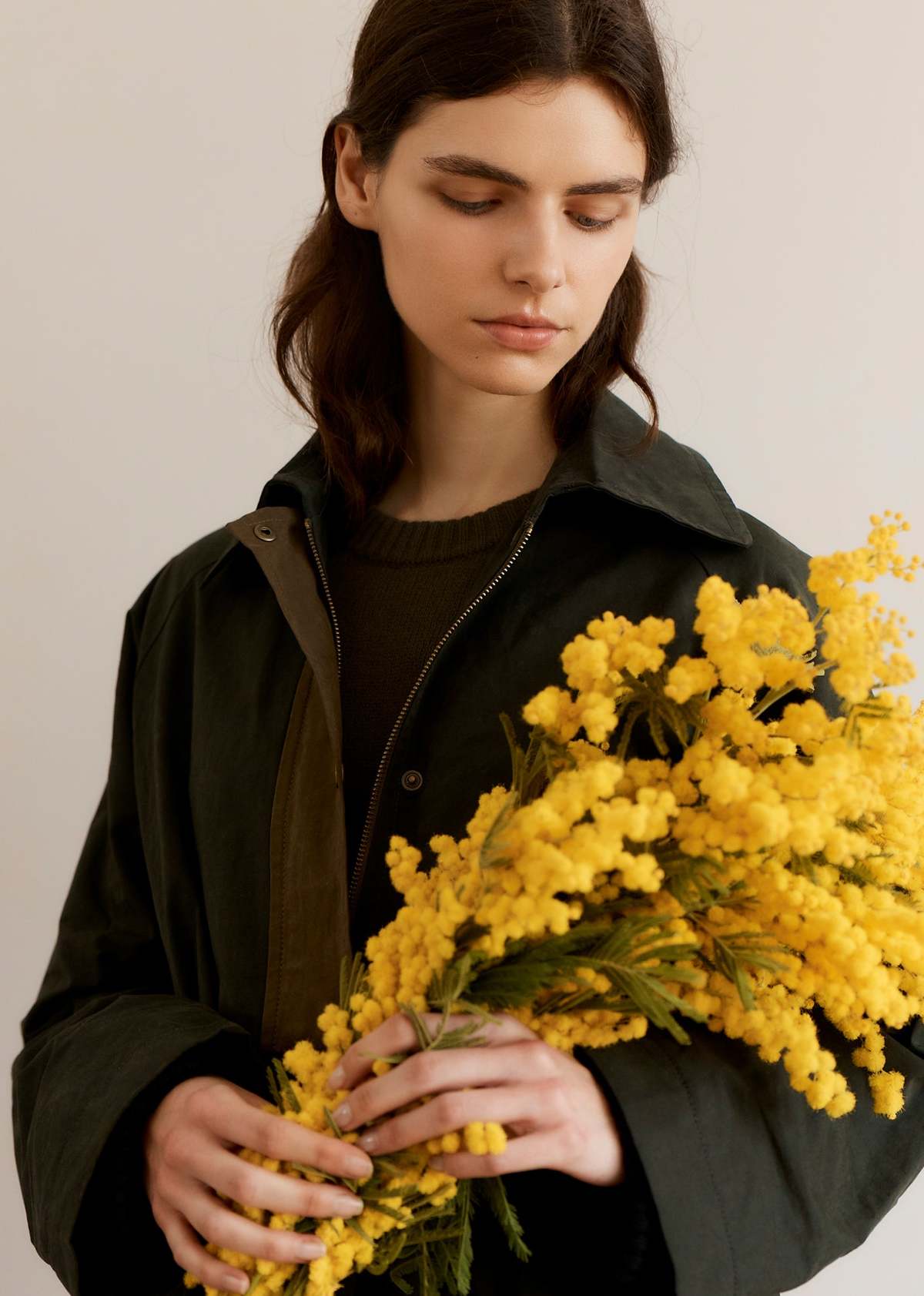 Caramel WOMAN OVERSIZED MAC - DARK PINE GREEN - Image 3 of 9