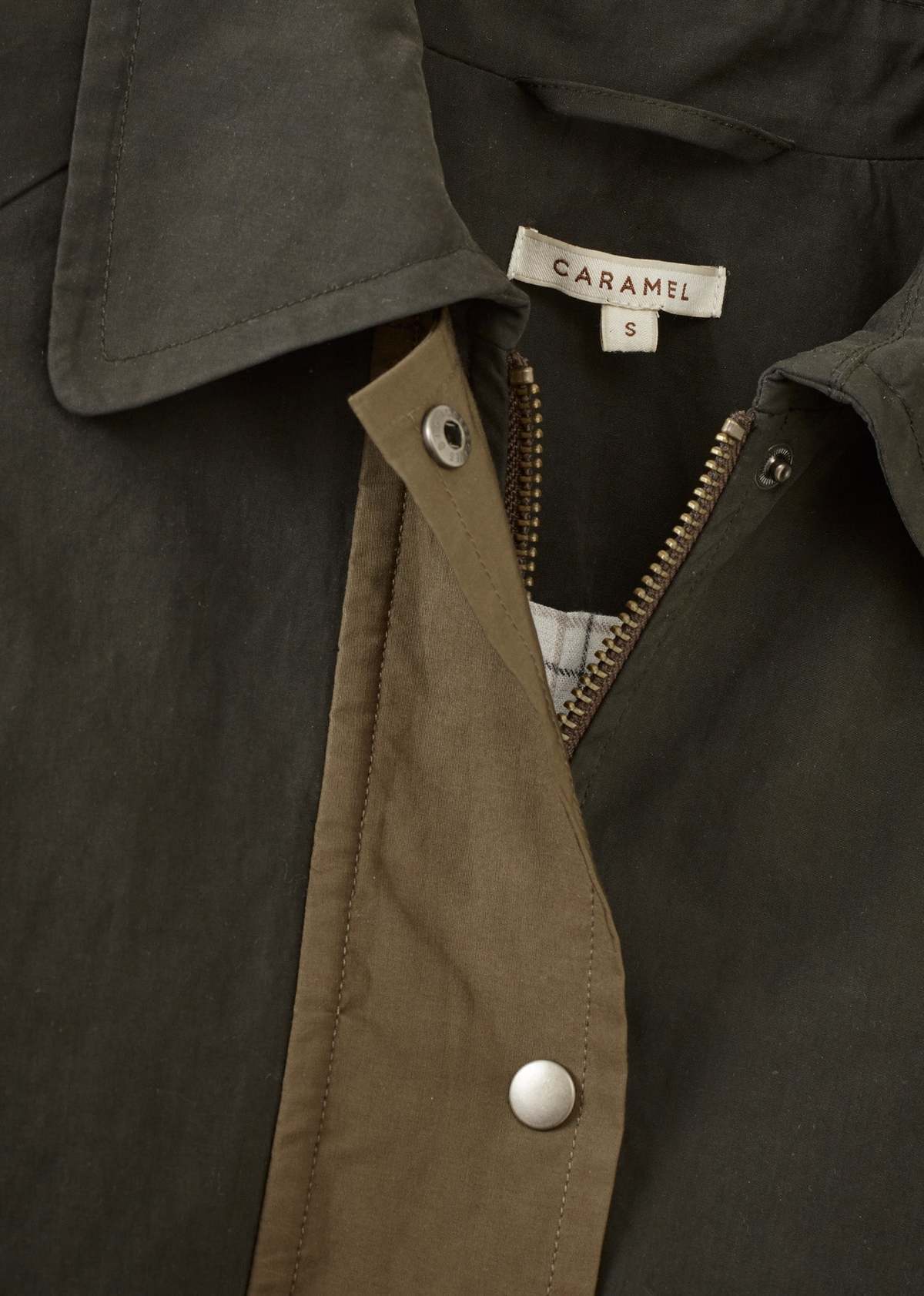 Caramel WOMAN OVERSIZED MAC - DARK PINE GREEN - Image 5 of 9