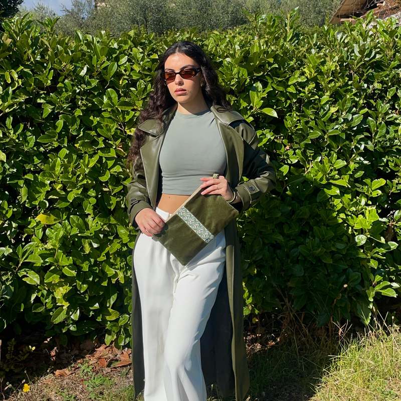 Darzah Velvet Tatreez Clutch