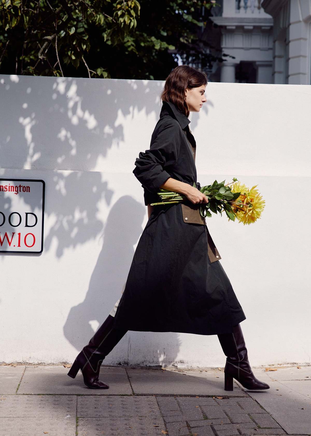 Caramel WOMAN OVERSIZED MAC - DARK PINE GREEN - Image 6 of 9