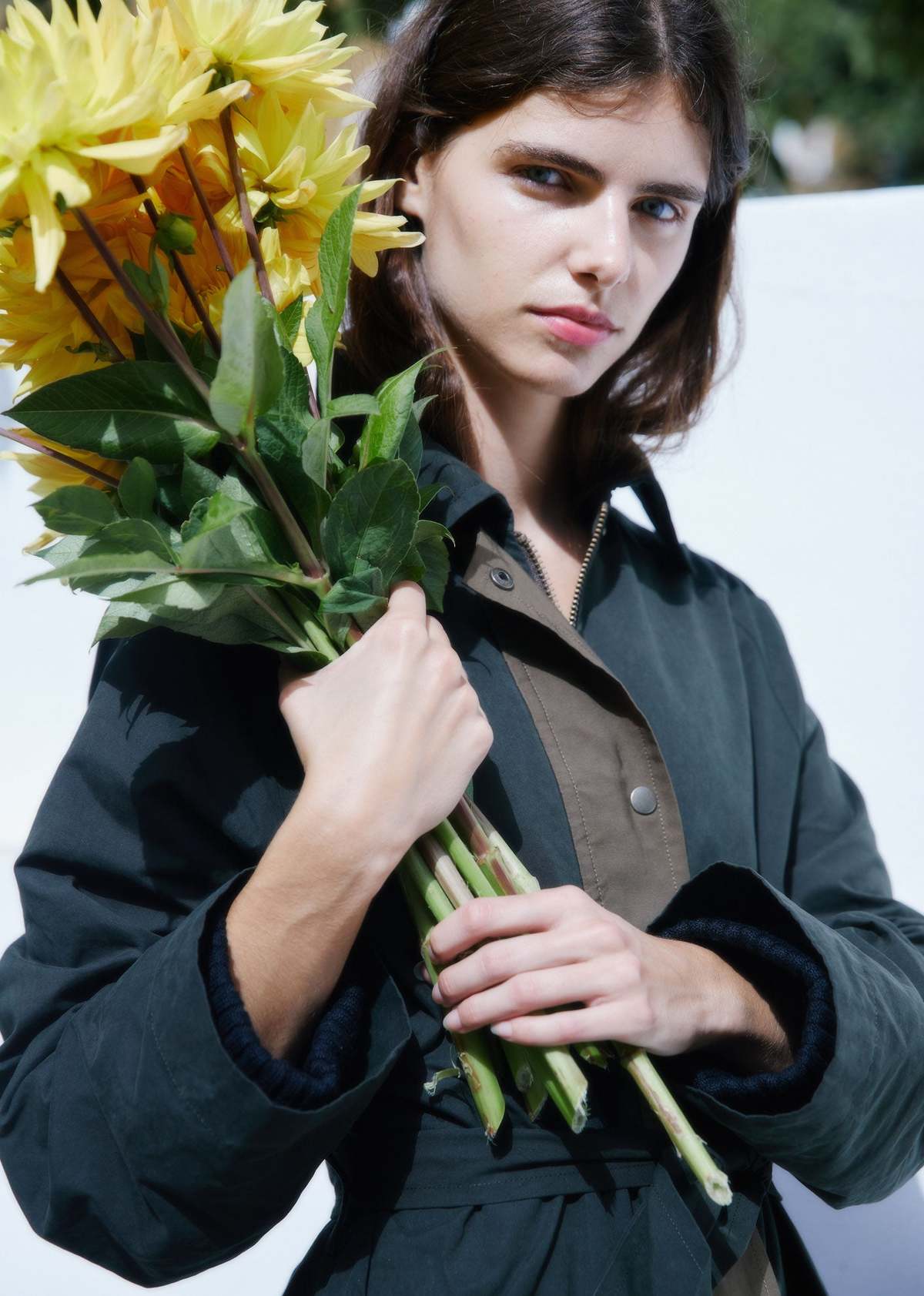 Caramel WOMAN OVERSIZED MAC - DARK PINE GREEN - Image 7 of 9