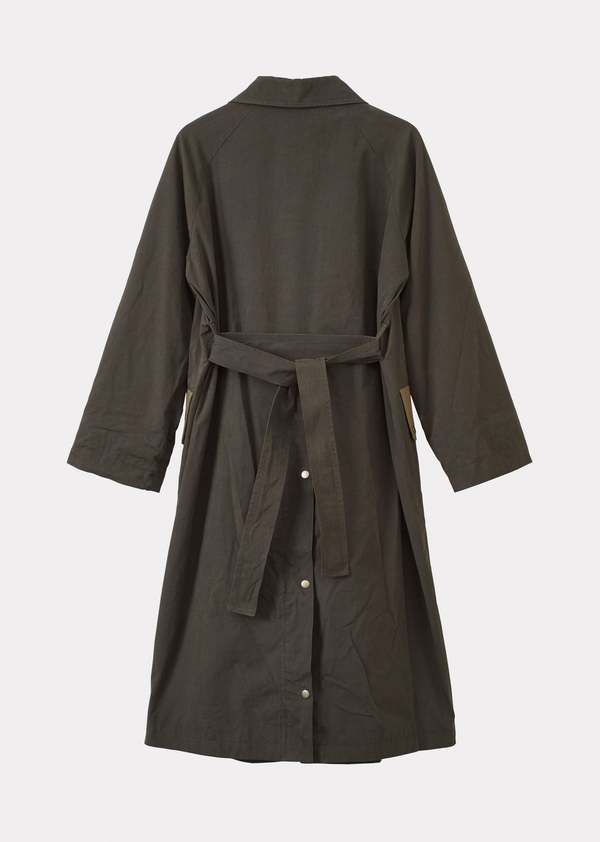 Caramel WOMAN OVERSIZED MAC - DARK PINE GREEN