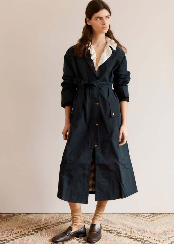Caramel WOMAN OVERSIZED MAC COAT - DARK NAVY