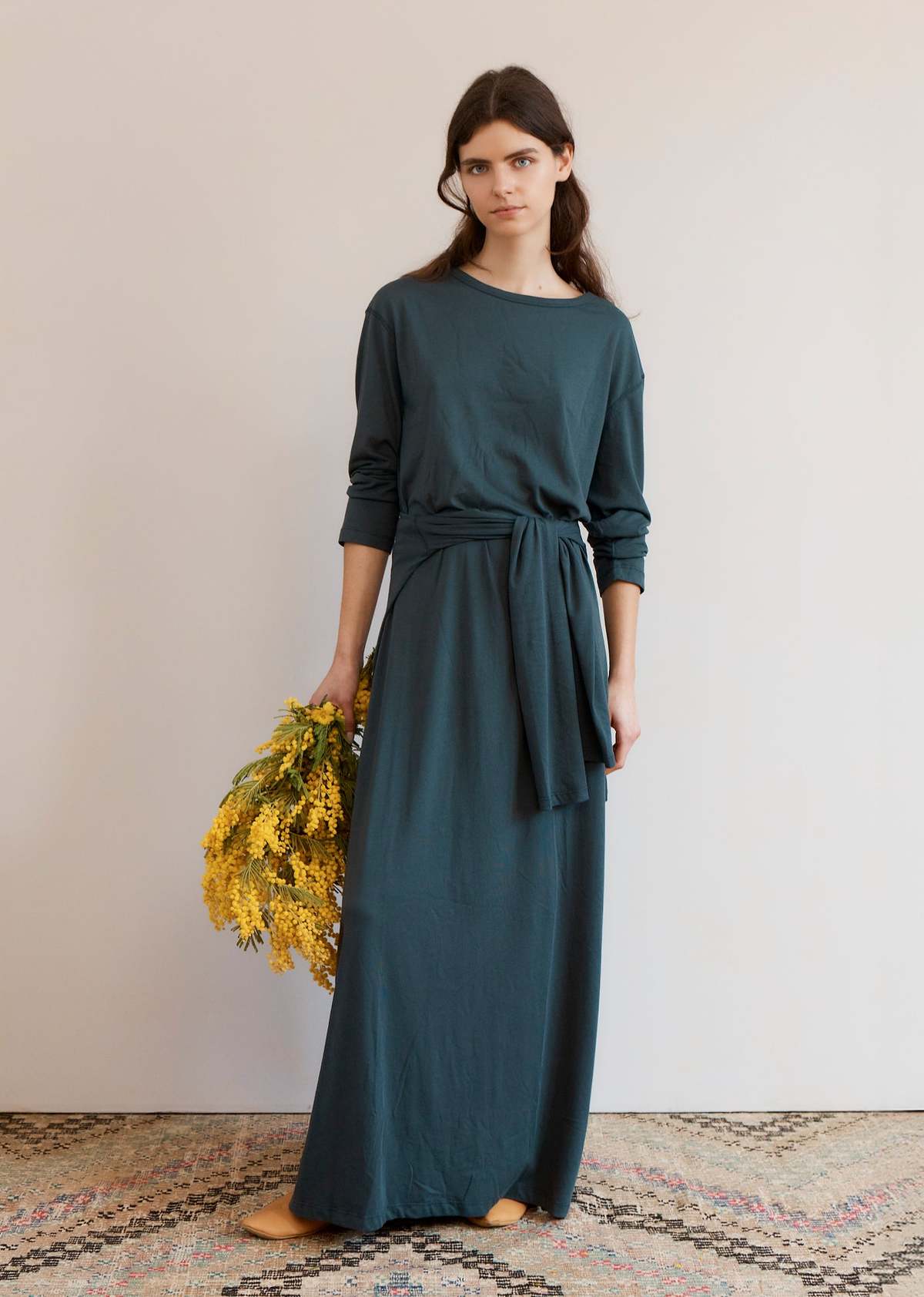 Caramel Long Sleeve Dress - Charcoal - Image 1 of 6