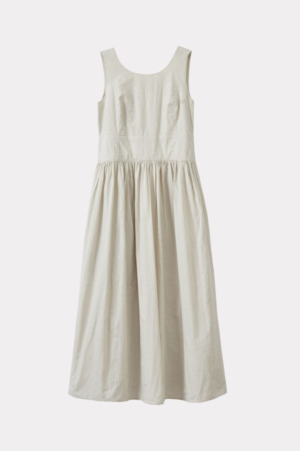 Caramel Panelled Cotton Dress