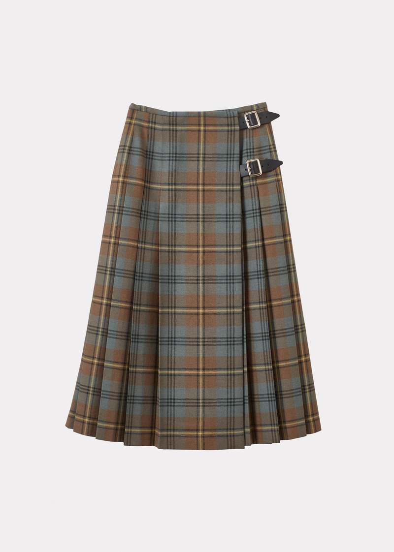 Caramel Kilt - Yellow/Black Check