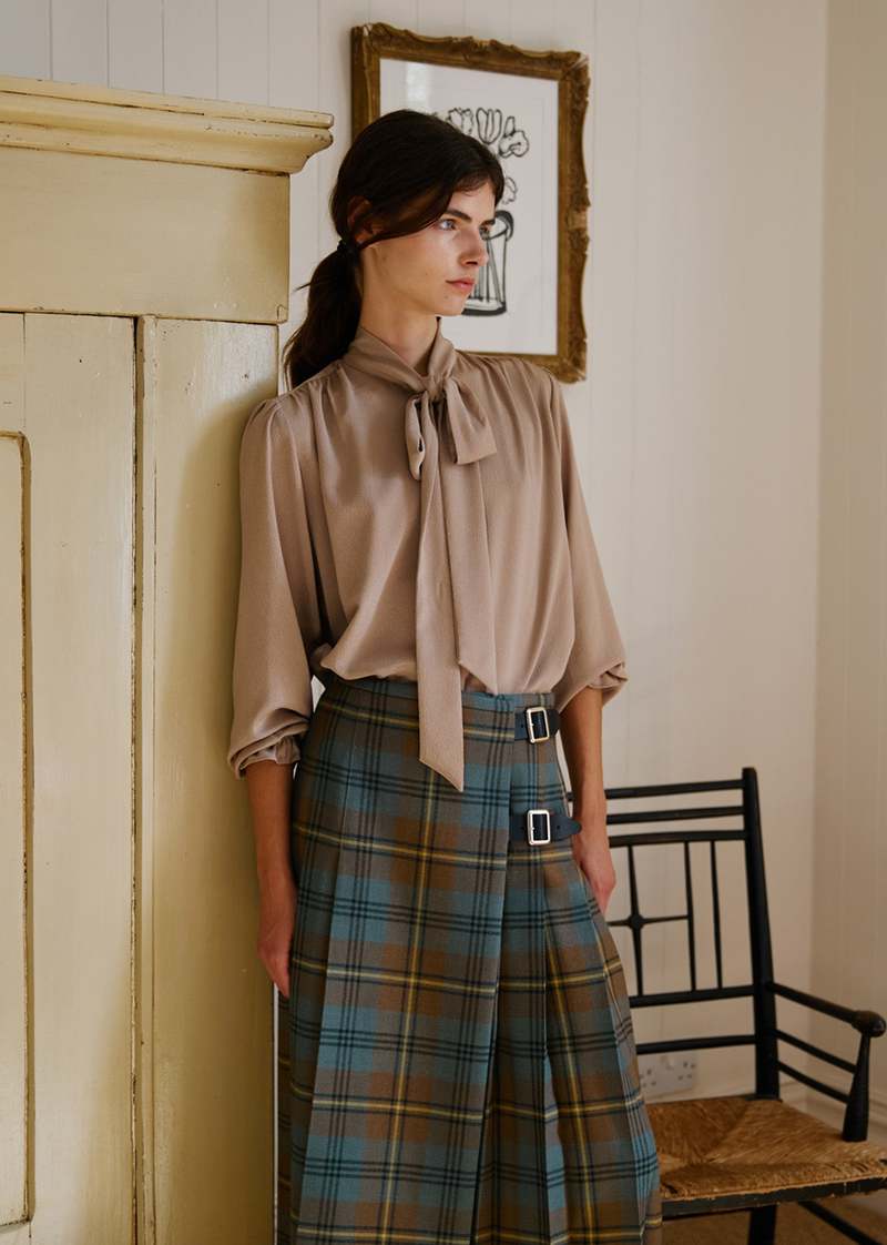 Caramel Kilt - Yellow/Black Check