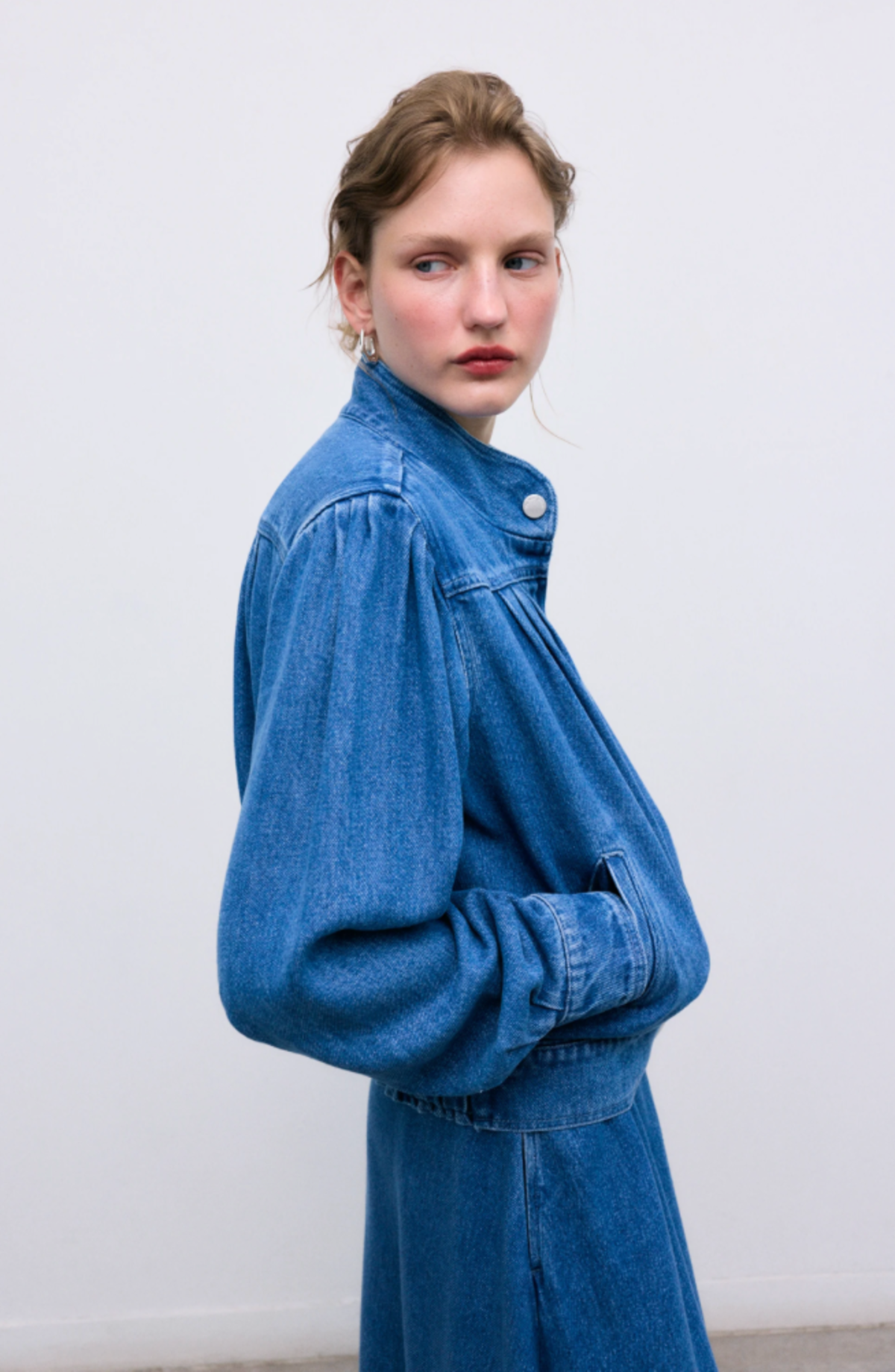 The New Society Tencel Jacket Mid Denim - Image 1 of 5