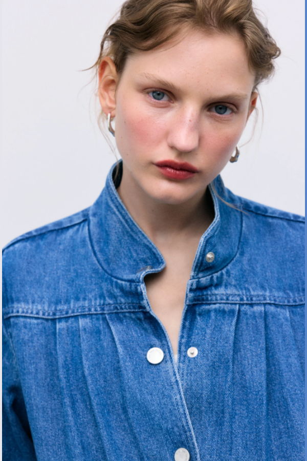 The New Society Tencel Jacket Mid Denim