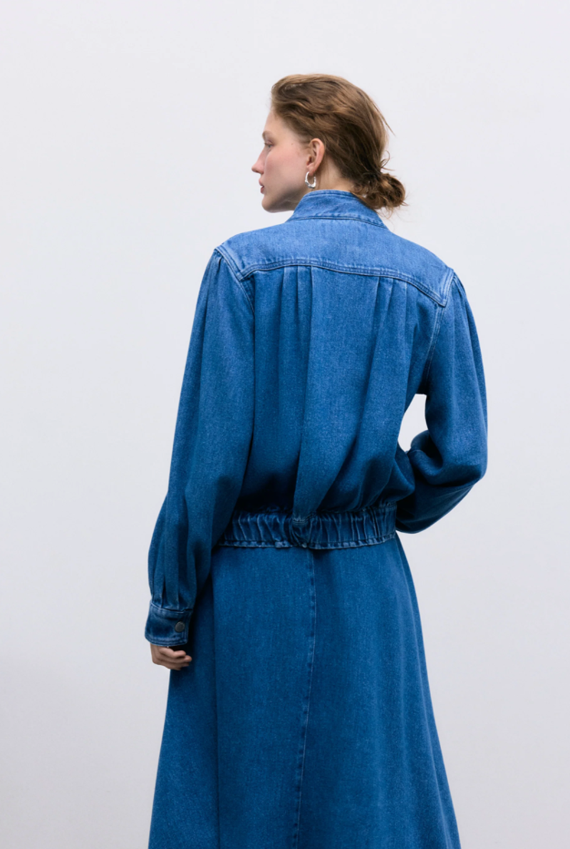 The New Society Tencel Jacket Mid Denim