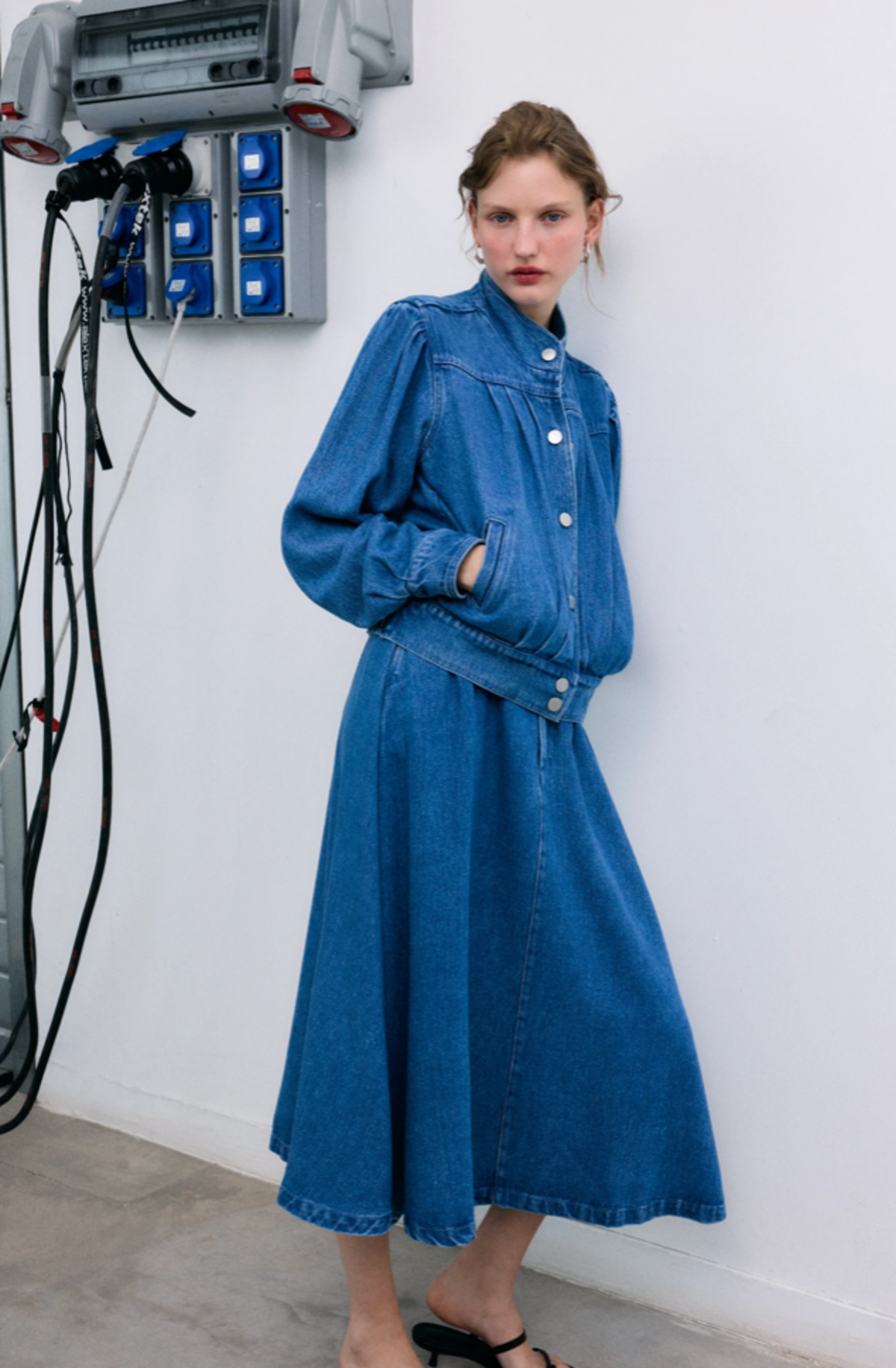 The New Society Tencel Jacket Mid Denim - Image 4 of 5