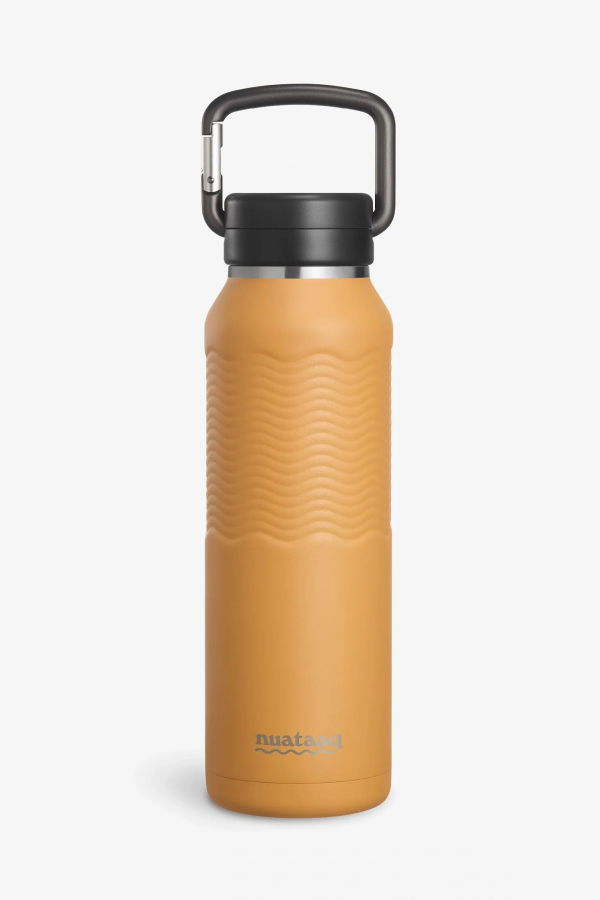 Nuataaq 34oz/1L Carabiner Water Bottle with Clip Cap - Goldenrod
