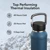 Nuataaq Carabiner Water Bottle with Clip Cap, 34oz / 1L - Lake Blue - Thumbnail 5