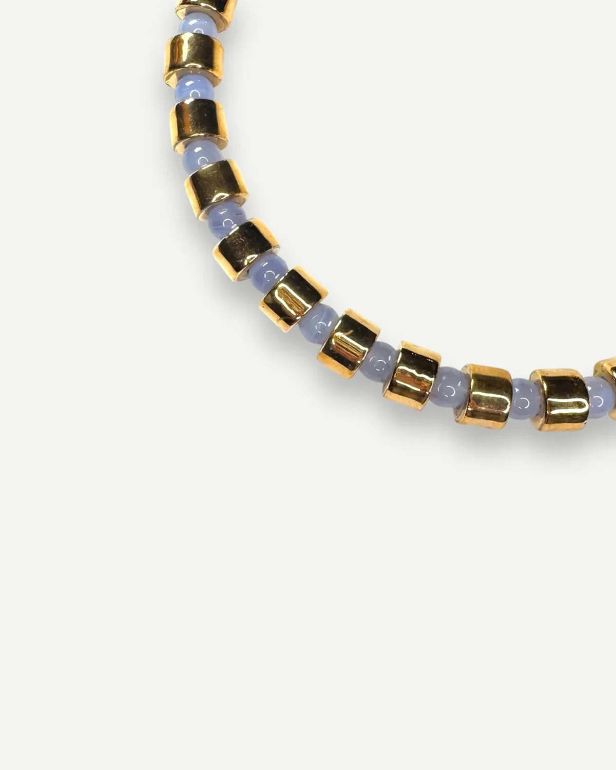 Her New Tribe Karat and Blue Lace Agate Bead Two Sundry Necklace - Gold - Image 2 of 2