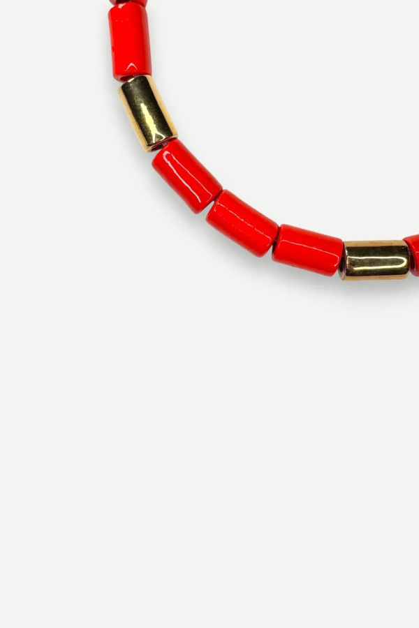 Her New Tribe Lobster & Karat Candy Bead Four Necklace