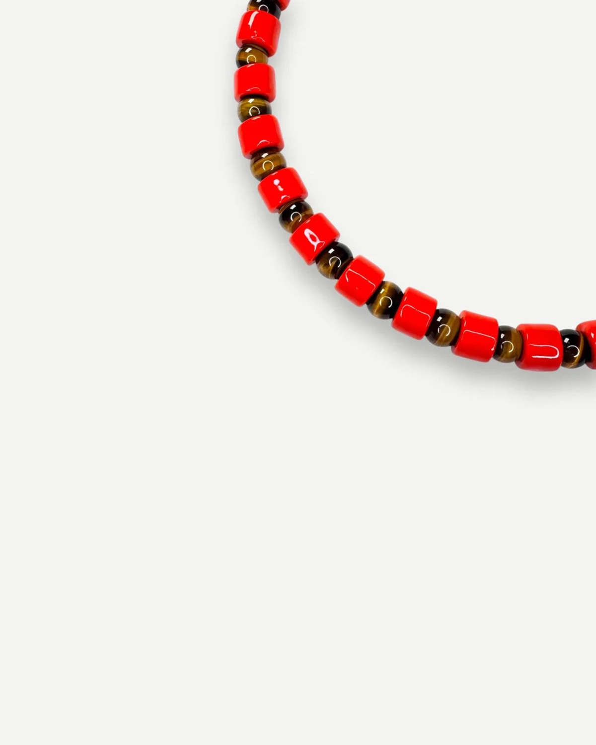 Her New Tribe Lobster & Tigers Eye Sundry Bead Two Necklace - Image 2 of 2