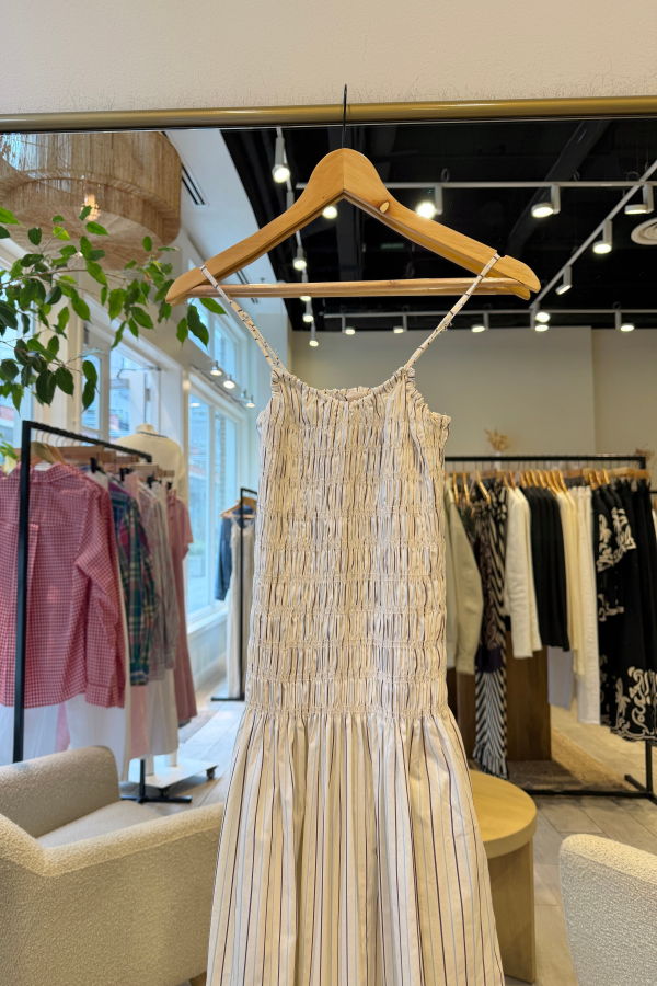 Faithfull The Brand Araceli Maxi Dress - Fiori Stripe Lemon