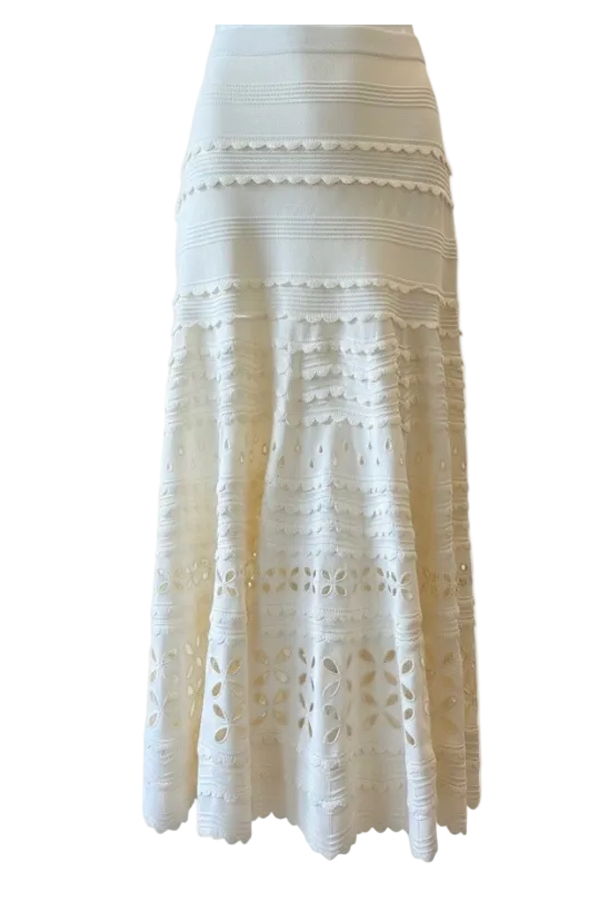 Ulla Johnson Annisa Eyelet Knit Skirt