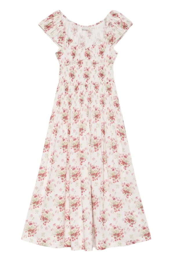 KIDS DÔEN Quinette Dress in Ivory Lantana Floral Dress