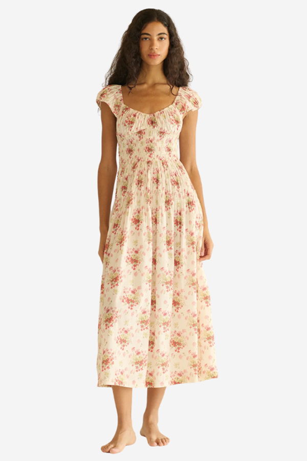 KIDS DÔEN Quinette Dress in Ivory Lantana Floral Dress