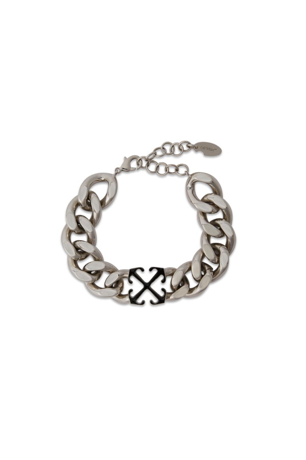 Off-White Enamel Arrow Bracelet - Silver/Black