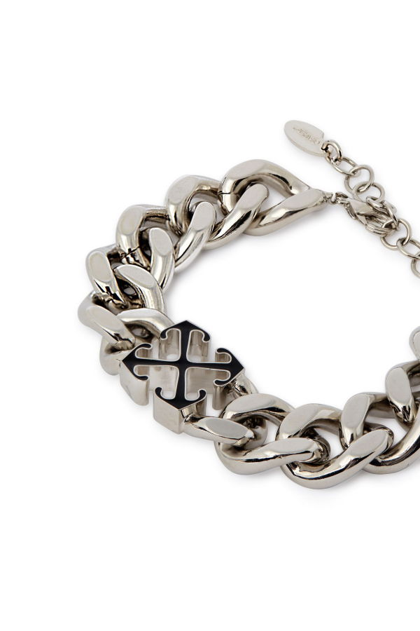 Off-White Enamel Arrow Bracelet - Silver/Black